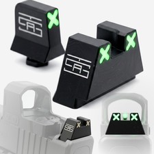 TSA® XXX Tall Glow Night Sights GLOCK® MOS Co-Witness Gen 1 - 6 Green picture