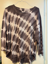 Escape by Habitat Women's Top, Style 20204 Earth XL, Grey, High-lo tee tunic picture