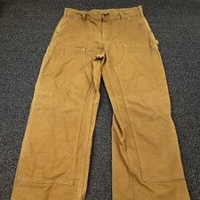 Vintage Carhart Canvas Carpenter Pants Mens 38x34 Double Knee Brown B01 USA picture