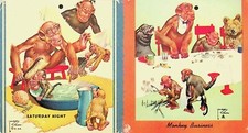 ARTIST-SIGNED LAWSON WOOD TRIMMED POSTCARDS - EE-49 picture