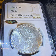 1902-O $1 Morgan Silver Dollar NGC MS63 Littleton Select Choice BU Cartwheel picture