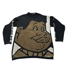 Vintage 90s Platinum FUBU Fat Albert Collection Graphic Knit Sweater Size XL  picture