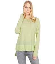 Mod-o-doc Burnout Wash Long Sleeve Drop Shoulder Tee Lime Light Women's Size XL picture