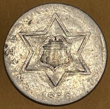 1856 Three Cent Silver Trime Please Check Out Our Inventory 3C picture