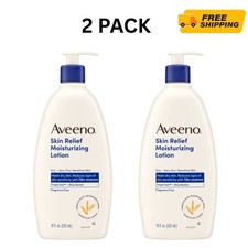 Aveeno Skin Relief Moisturizing Body and Hand Lotion for Dry Skin, PACK OF 2 picture