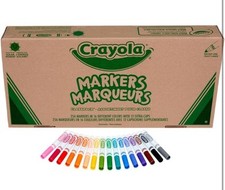 New Sealed Crayola Markers Bulk Broad Line 16 Bold Color 256 Carton Classpack picture