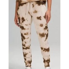 Lululemon Warm Down Jogger Womens 8 Earth Dye Sand Brown Tie Dye picture