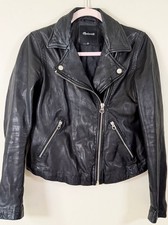 Madewell Black Lambskin Leather Jacket | Size M picture