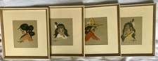 Set of 4 Vintage Gerda Christoffersen Native American Girls  picture