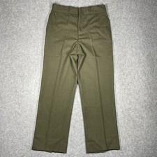 VTG 1960s US Army Wool Serge Green Trousers Type II Class 6 Vietnam Pants 32x31 picture
