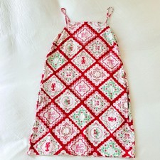 Monteau Los Angeles Red Coquette Linen Mini Dress Lobster Bow Floral XS picture