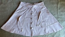 Project Alabama White Button Front Tie Waist Flared Skirt M/L EUC Rare Couture picture