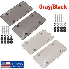 2Pcs Unbreakable License Plate Bubble Covers Universal Fitment Protector License picture