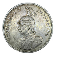 1914 J German East Africa Silver Rupee AU/UNC Toned  KM#10 picture