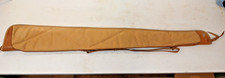 Vintage J.M. Bucheimer 3851 S Gun Soft Case Tan Canvas + Brown Leather Trim 53