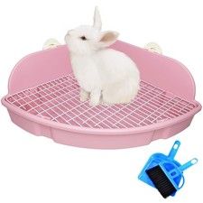 PINVNBY Large Rabbit Litter Box Trainer for Ferret Guinea Pigs Chinchilla (Pink) picture