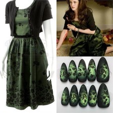 Twilight Bella Swan's Birthday Dress Inspired Press On Nails Almond Size Small picture