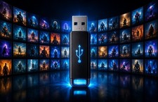 LOADED PORTABLE USB MEDIA DRIVE • SEE DESCRIPTION  picture