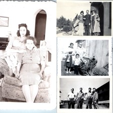 x4 LOT c1940s-1950s Tom Army Air Corp Soldiers Base Group Women Man Suit 5.6