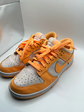 Nike Men’s Orange/Gray Colorblock Low Top Lace-Up Athletic Sneakers Pre-Owned picture
