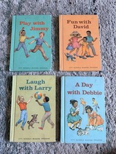 Vintage 1962 Play with Jimmy, Fun With David, Etc. by Detroit Public Schools x 4 picture
