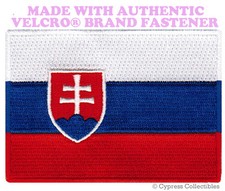 SLOVAKIA NATIONAL FLAG PATCH SLOVAK EMBROIDERED EMBLEM w/ VELCRO® Brand Fastener picture