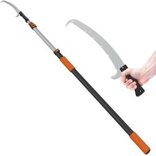LAANPOLE 26FT Pole Saw, Telescoping Tree Trimmer with 5-20FT 20FT, Orange picture