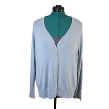 Love Ryan Cardigan Sweater Womens XXL Blue Long Sleeve Button Up V Neck Casual picture