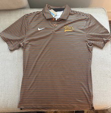 Nike Dri-Fit Tour Tennessee Volunteers Vols Coaches Striped Polo Shirt Men’s M picture