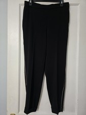 Chico's Black Ball Chain Trimming Ankle Cuffed Relaxed Jogger Size 0.5R (6R) picture