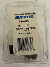 BINKS MACH 1  MACH 1SL 54-4330 ADJUSTABLE FLUID INLET $89.43 picture