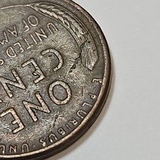 1949 Lincoln Wheat Cent Lamination Reverse crack error (WP412) picture