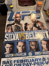 *SUPER RARE GRAIL* UFC 126 Silva Vs Belfort Signed Event Poster SBC JON JONES picture