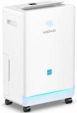 MIONJO V3 Dehumidifier 80 Pint 4500 Sq Ft 1.72 Gal Tank Drain Hose Energy Star picture