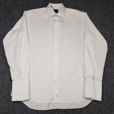David Donahue French Cuff Dress Stud Front Tuxedo Shirt Mens 17 36/37 Tall White picture