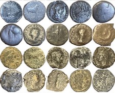 Ancient Roman Lot Of Ten Bronze And Silver Coins picture