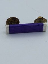 US Military Purple Heart Ribbon Bar with Double Clutch Back Pins picture