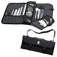 Mercer Culinary M30217M Black Heavy-Duty Hook-and-Loop 17-Knife Storage Roll picture