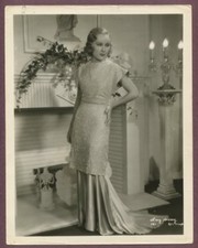 FAY WRAY Stunning Roaring 1920's Luxurious Flapper Girl Gown Glamour Photo J853 picture
