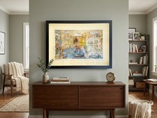 Vibrant Charles Fazzino Venice Italy 3D Pop-Up Art Framed 24x17 Friend of Rizzi picture