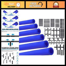 High-Performance Silicone Vacuum Hose Kit 6PCS 5FT with 115 Nylon Connectors - B picture