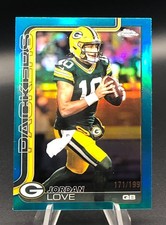 2025 Topps NFL Chrome - Jordan Love #109 Aqua Refractor /199 picture