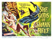 1958 SHE GODS OF SHARK REEF VINTAGE MOVIE POSTER PRINT STYLE B 36x48 9MIL PAPER picture