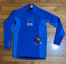 NRS HydroSkin 0.5 Long Sleeve Shirt Mens Small Blue Neoprene Paddling NWT S picture