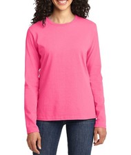 JustBlanks Women's Long Sleeve Core Cotton Tee T-Shirt - JBLPC54LS picture