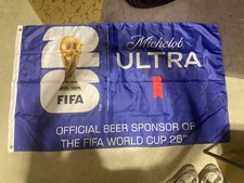 Michelob Ultra Official Sponsor FIFA World Cup 2026 Soccer Flag Banner 5x3 NEW picture