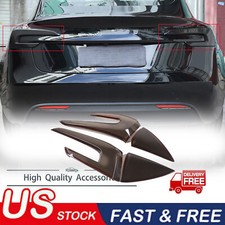 Smoked Black Tail Light Lamp Cover Guard Trim For Tesla Model 3 2023-24 Highland picture