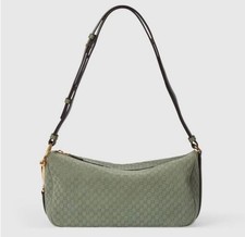 Gucci Suede Monogram Shoulder Horsebit Bag picture