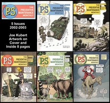 PS: PREVENTIVE MAINTENANCE MONTHLY~ 2002-03 ~ 5 Issues~ Joe Kubert Artwork~ NEW picture