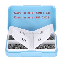50Set Tubos Bucales 1er Molar Ortodoncia AZDENT Roth MBT .022 Bondables picture